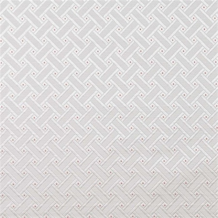 Designer Fabrics 54 in. Wide Silver- White And Mahogany Red- Lattice Brocade Upholstery Fabric D131